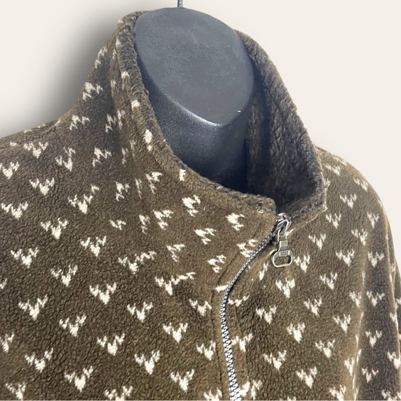 MUSKOKA Lakes Plush Zip Front Jacket Size Medium Green - Picture 4 of 16